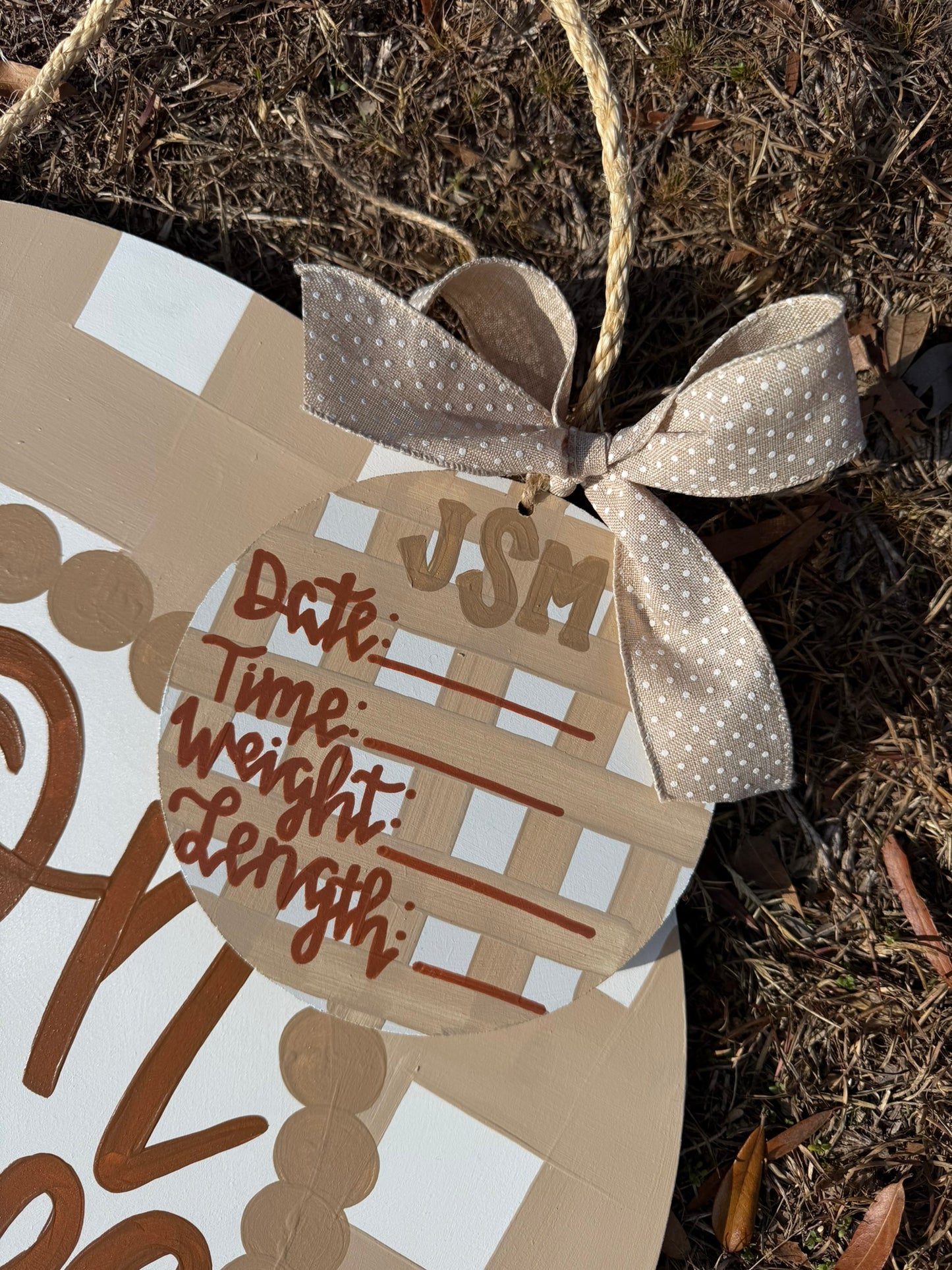 Nursery Baby Neutral Door Hanger