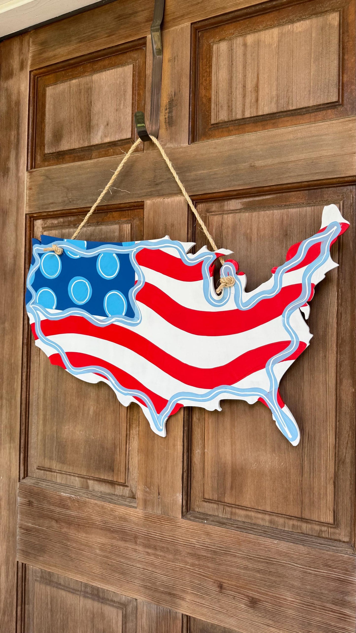America Patriotic Summer door hanger