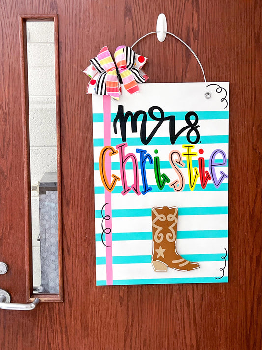 Teacher Notebook Attachment Door Hanger