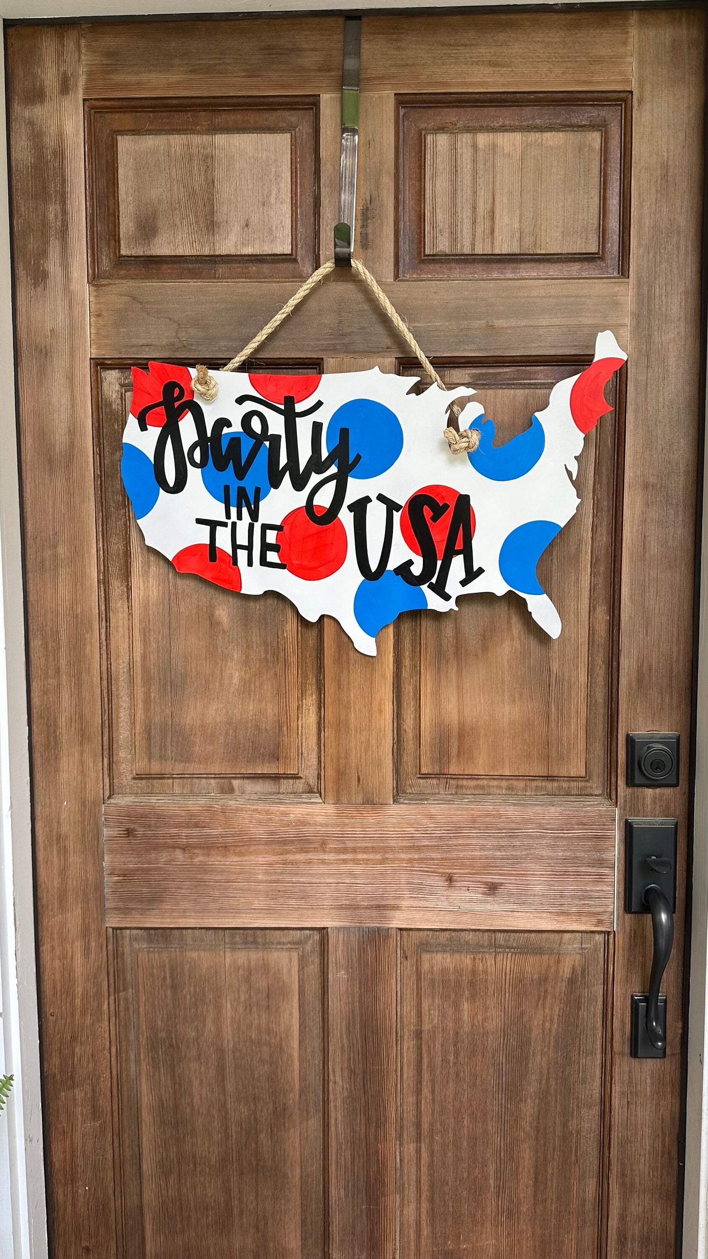 Party in the USA patriotic door hanger America