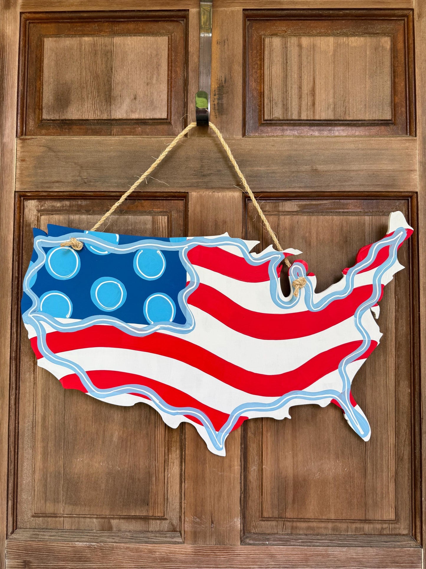 America Patriotic Summer door hanger