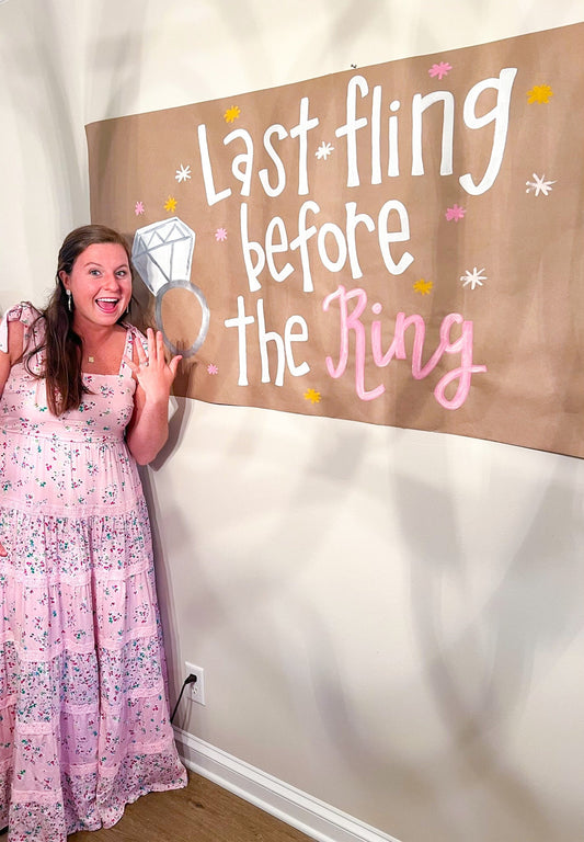 Painted Kraft Paper Banner Party Banner