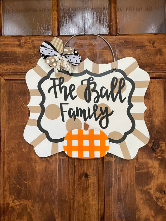 Personalized Attachment Neutral Door Hanger