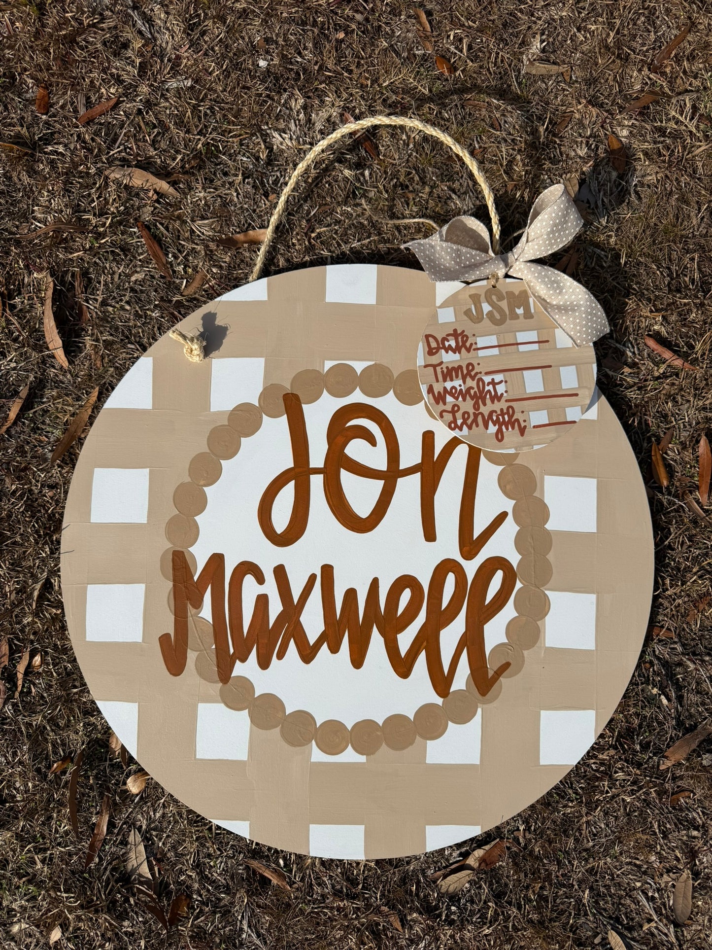 Nursery Baby Neutral Door Hanger