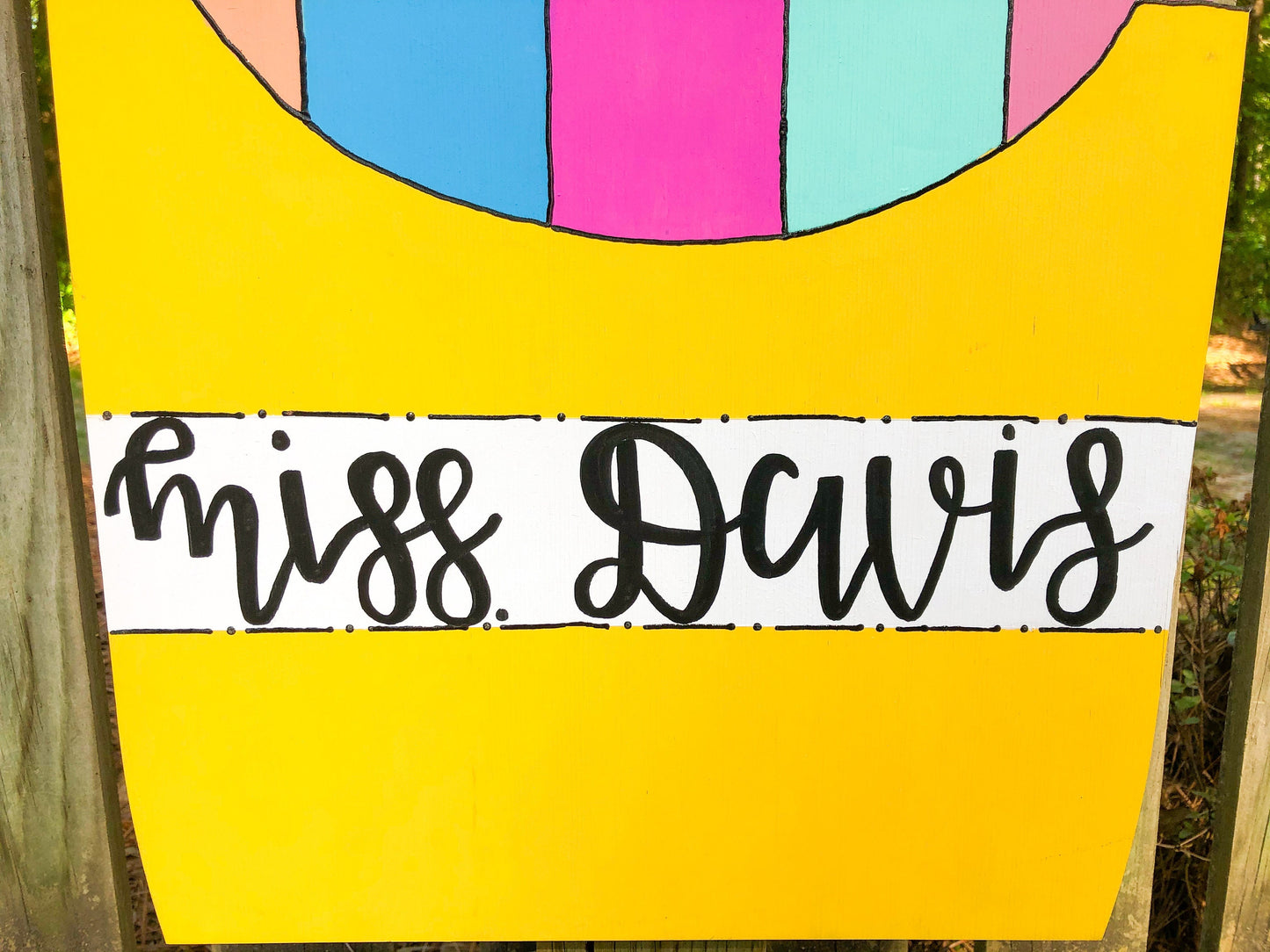 Colorful Crayon Teacher Door Hanger